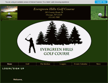 Tablet Screenshot of evergreenhillsgolf.com